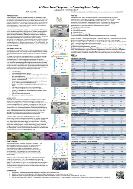 A ‘clean room’ approach to operating room design: A case study in the Netherlands Poster Image