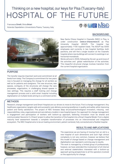 Thinking on a new hospital – our keys for Pisa, hospital of the future Poster Image
